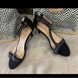 👢 Buy one get 50% off 
Difontana black heels with rhinestones size 10.5